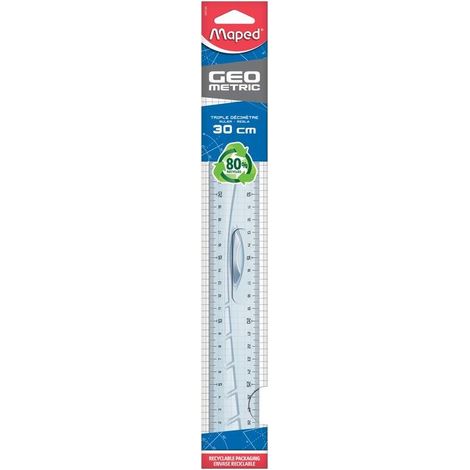Righello geometrico MAPED 30 cm - Doppia faccia, preciso (1/3)