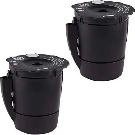 Filtre à café réutilisable compatible avec Keurig My K-Cup 1.0&2.0 toutes les cafetières Keurig Home (noir, lot de 2) (1/5)