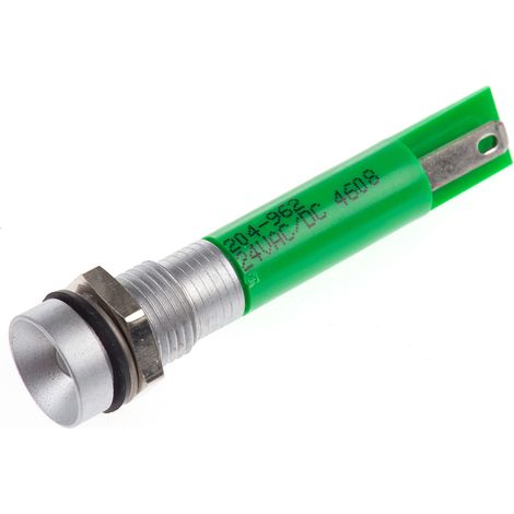 Voyant LED lumineux Vert RS PRO, dia. 8mm, IP67 ( Prix pour 1 )