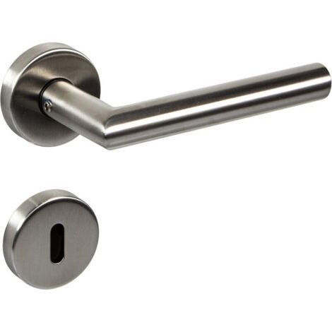 QORVA-Poignée de porte en acier inoxydable. Robuste et durable, elle convient à une utilisation intérieure et extérieure sur les portes de maisons, salons, cuisines, chambres et salles de bains. Serru (1/4)