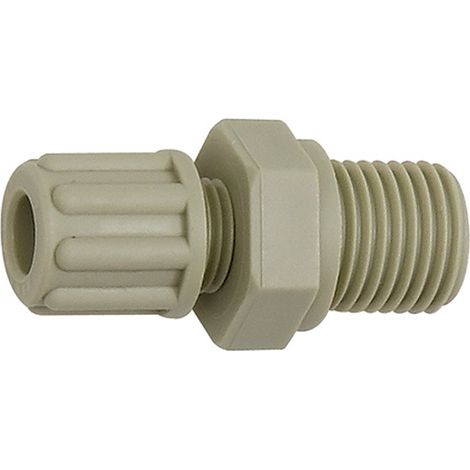 Riegler Gerade Einschraubverschraubung, G 1/8 a., für Schlauch 6/8 mm, PP (1/3)