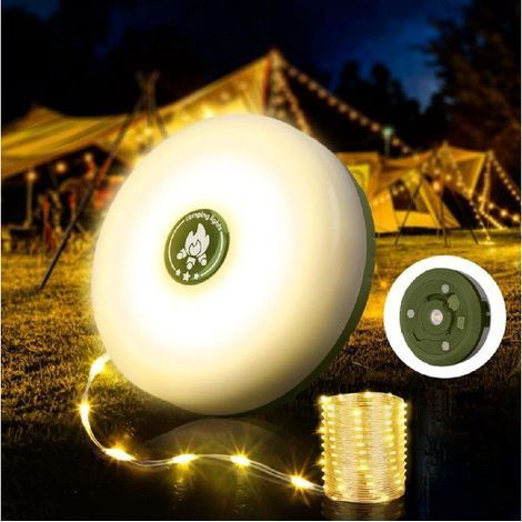 Guirlande Lumineuse - Lampe Extérieure Étanche 4 en 1 - Pour Camping Tente Terrasse - 10 M - 1200 MAh (1/5)