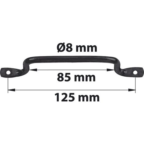 Asa de alambre L. 140 mm Afbat acero negro mate AFBAT
