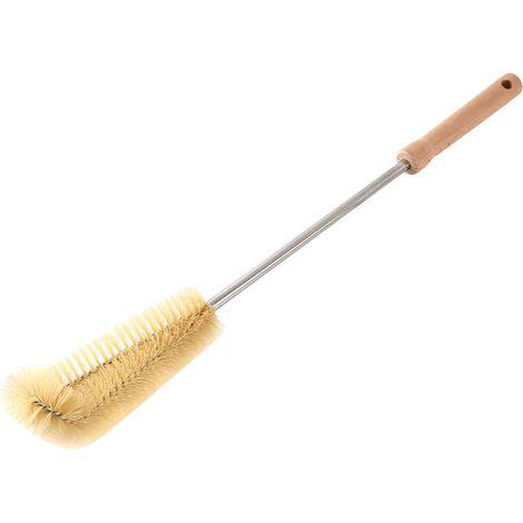1 Brosse de nettoyage Flexible, Poils naturels, Manche en bois, Pour théière et bouteille (1/4)