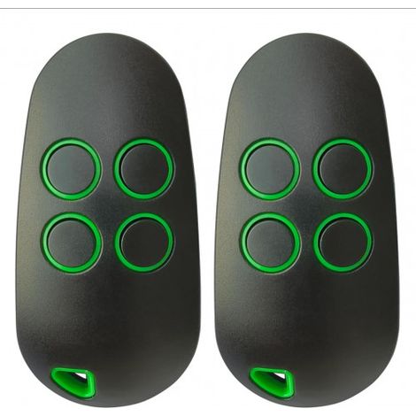 2 télécommandes pour porte de garage, 433,92 MHz, code tournant (le code change à chaque transmission), 4 canaux, double bande 433,92 MHz et 868,35 MHz (fréquence standard : 868,35 MHz)