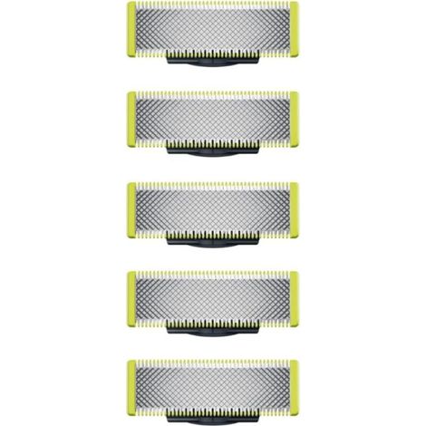 Lames de rechange OneBlade x5, acier inoxydable robuste pour rasoir/tondeuse électrique. Taille, stylisation et rasage. (1/4)