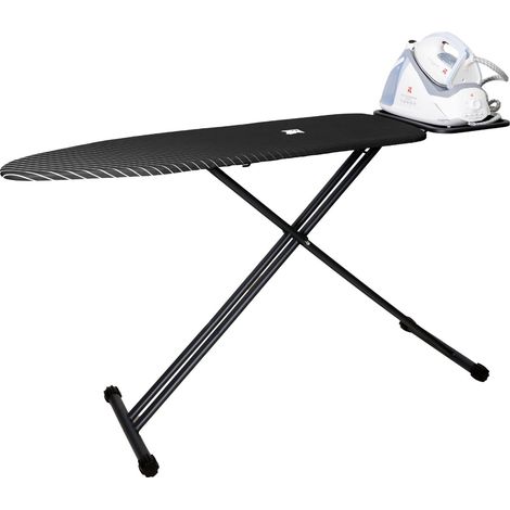 Table à Repasser, Surface de Repassage 120x45 cm, Hauteur réglable, Pliable, Housse résistante en Coton, Ergonomique, Support pour fers à Repasser et centrales Vapeur (1/5)