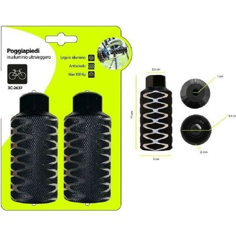 Paire De Repose-pieds Antidérapants En Aluminium Léger Pour Vélos Max. 100 Kg Xc-2637