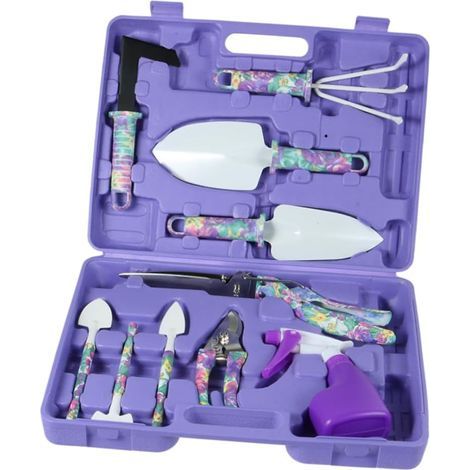 Ensemble De 10 Pièces Trousse à Outils De Jardin Outils De Jardinage pour Le Jardinage Outils pour Plantes en Pot Mallette De Rangement pour Outils De Jardin Impression Suite (1/5)