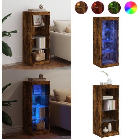 Sideboard mit LED-Leuchten Räuchereiche 41x37x100 cm - Sideboard - Holz (1/5)
