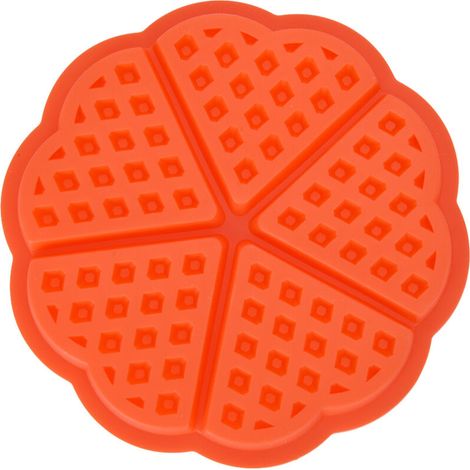 Moule à gaufres en silicone pour gâteaux, chocolats, bonbons, biscuits, muffins, petit-déjeuner, cuisine 4/5 cavités (rond) (1/5)