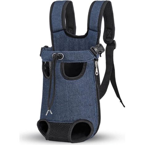 Zaino per cani di piccola taglia, zaino da viaggio per animali domestici Chihuahua, zaino frontale regolabile per viaggi e passeggiate, gambe regolabili (1/5)