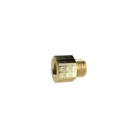 Riegler Reduziernippel lang, G 1/4 a., G 1/8 i., SW 17, Messing (1/2)