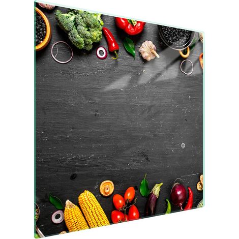 Piastra protettiva in vetro per piano cottura 50x52 Verdure (1/5)