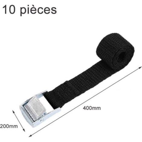 Sangles Arrimage Moto - Lot 10 de 2x39cm 500kg - Fixation porte vélo (1/4)