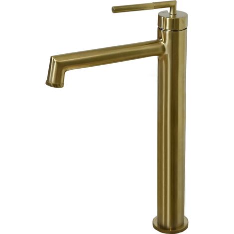 Essebagno Portofino hoher Waschtischmischer gebürstetes Gold