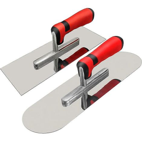 Ensemble d'outils pour béton Truelle de finition plate en acier inoxydable (11 x 4 po) (1/5)