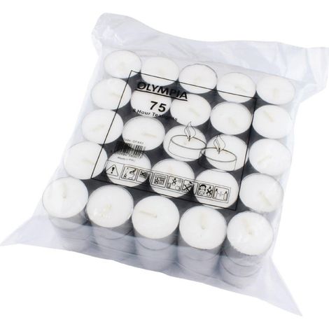 Bougies chauffe-plat 8 heures (Lot de 75) - Ref GF449 - Olympia (1/5)