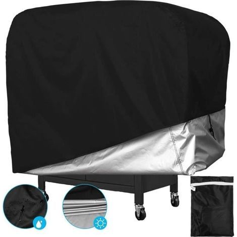 (Comme indiqué sur limage)Housse de Barbecue Protection UV et Anti-Pluie en PVC de Haute Qualité - Blanc - 80 x 66 x 100 cm (1/4)