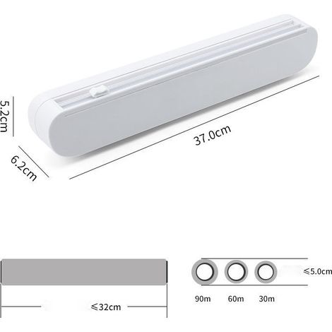 Distributeur de film étirable et aluminium réutilisable et réglable à ventouse, avec coupe-film plastique et distributeur à ventouse - Accessoires de cuisine (1/5)