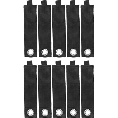 Ortviai Sangles de rangement en velcro XL – 10 pièces pour câbles, outils et équipements (PP renforcé + métal) (1/5)