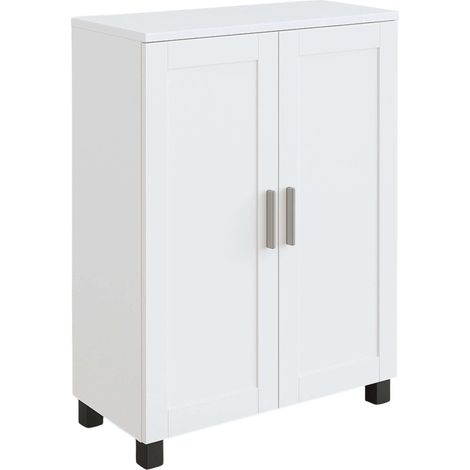 Mueble Zapatero Nápoles Moderno Bajo para todo tipo de estancias en Color Blanco Mate 61x84x34 cm (1/5)