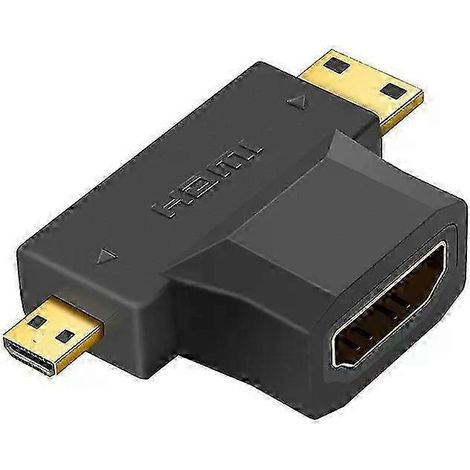Adaptateur HDMI - 3 en 1 femelle vers mini/micro HDMI mâle - (1/5)