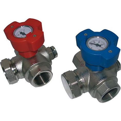 Set robinet spherique multifonctionnel pour echangeur thermique 3/4"