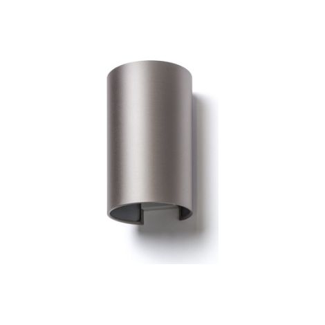 Lampada con Paralume RON W 15/25 da parete grigio piccione/PVC argento 230V E27 28W