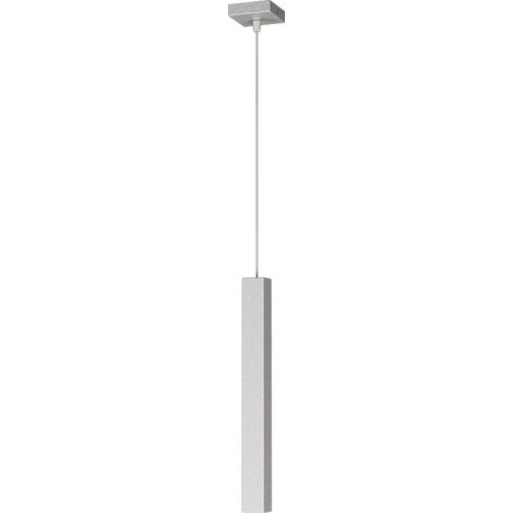 Sospensione Moderna Square Tube Metallo Grigio 1 Luce Gu10 (1/4)