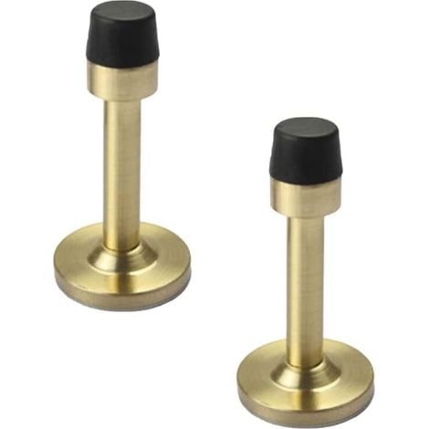 butées porte intérieures protection murale en butée avec pour l'insonorisation lot de 2 Acier Inoxydable Caoutchouc Doré (1/2)