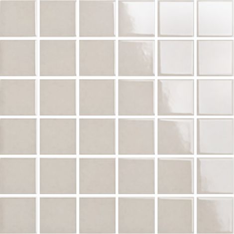 Mosaïque de grès cérame PICCOLO VELVET 5x5cm (finition brillante) - Tan - - 421 - Tan - boîte de 0.93 m2
