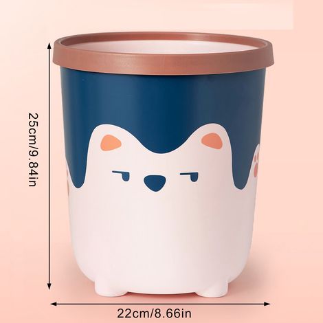 Poubelle PP 15L Décor Panda Rose avec Anneau Fixation - Grande Capacité, Multi Usage pour Maison (1/5)