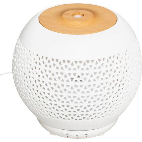 Difusor de aceites esenciales - cerámica y bambú - blanco 250 ml - Atmosphera créateur d'intérieur (1/5)