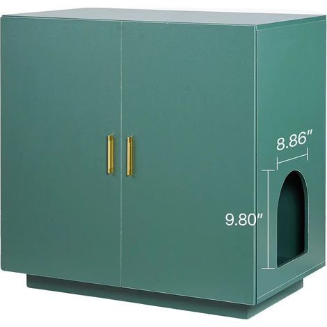 Katzenstreu-Box-Einhausung, langlebiges Design, Geruchsmanagement, 31.5in Grün (1/2)