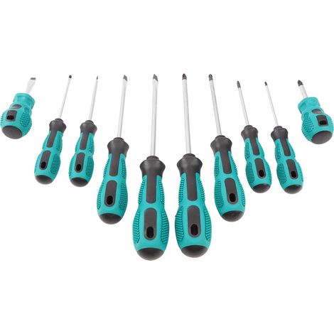 Kit de 10 tournevis magnétiques multifonctionnels puissants pour la réparation d'appareils électroménagers et de machines (bricolage). (1/5)