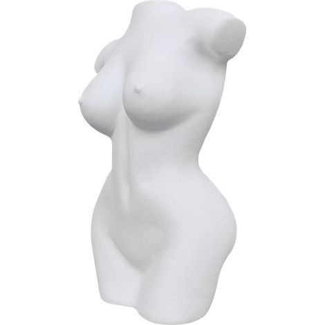 Blumenvase in Form eines weiblichen Körpers, Kunstharzvase für moderne Boho-Einrichtung, Vase mit menschlicher Körperform, Kunstvase für Trockenblumen im Innenbereich – Weiß (1/5)