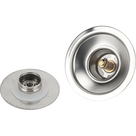 Bonde de sol rebondissante en acier inoxydable pour balcon, salle de bain et douche, compatible avec tuyaux de 4,5 à 8,5 cm. (1/5)