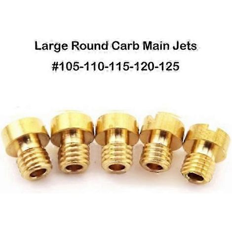 Lot de 10 gicleurs principaux M5 de 5 mm pour carburateurs Keihin OKO KOiSO PWK 125cc 150cc CVK PZ27 PZ30 152QMI 157QMJ (pièces détachées pour scooters). (1/5)
