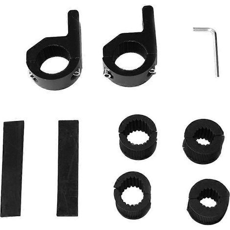 Scheinwerferhalterungsset (1,25 Zoll) für Frontbügel, Fahrzeugbeleuchtung, Überrollkäfig, Rohrhalterung für Geländewagen und LKW (schwarz) – 10 x 8 cm – Schwarz (1/4)