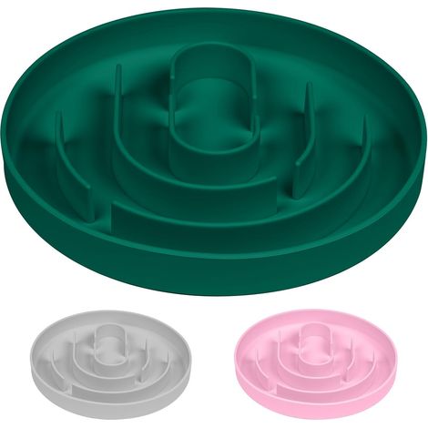 Interactive Slow Feeder Bowl for Dogs or Cats, Silicone Slow Feeding Bowl for Small Medium and Large Pets (Green) (1/5)
