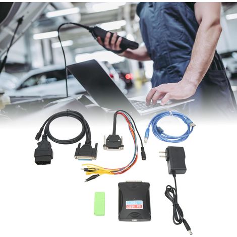 Outil de diagnostic automobile, outil de programmation de puce ECU SM2 PRO J2534 67 en 1, configuration complète (prise standard européenne 100-240 V) (prise standard européenne) (1/5)