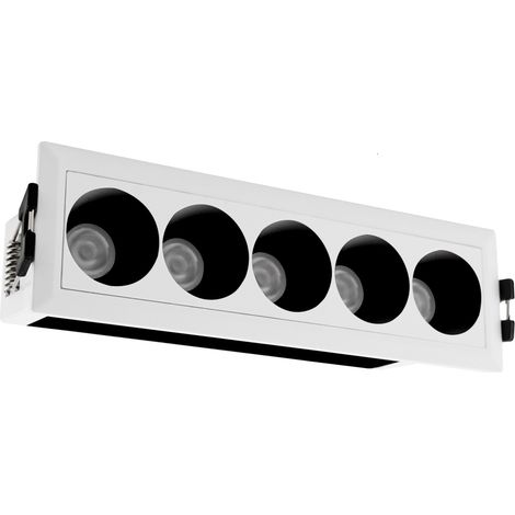 Spot LED Linéaire 7W Encastrable Catyo CRI90 Coupe 140x35 mm 3000K Blanc Blanc chaud (1/2)
