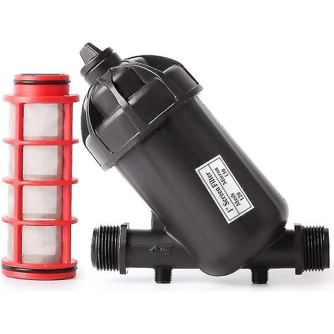 Filtre à eau pour irrigation goutte à goutte, filtre à disque de niveau 120 mesh 130 microns, pour l'irrigation goutte à goutte en agriculture et jardinage. (1/4)
