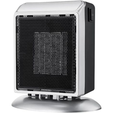 Chauffage Soufflant Électrique, Radiateur en Céramique Portable 400 W/900 W avec Protection Contre La Surchauffe Et Le Basculement pour Le Bureau De La Chambre À Coucher,argent (1/4)