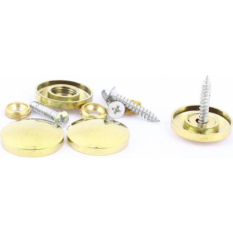 4 Stücke Fitting Parts Messing Ton 22mm Durchmesser Schraubverschluss Spiegel Nägel Dekoration De...