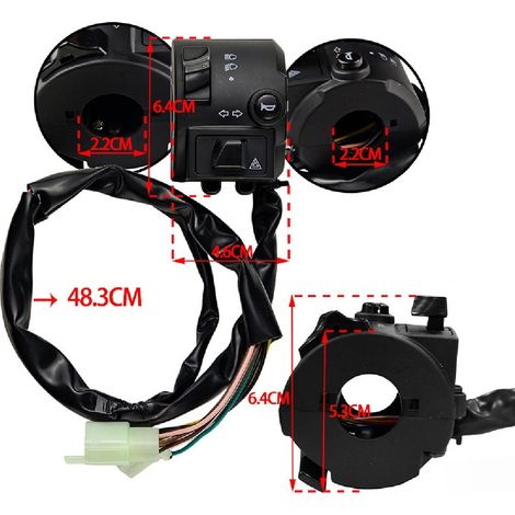 Motorrad-Modifikationsteile MT15 R3 Lenkerschalter, Hupe, Start-, Blink- und Stoppschalter-Baugruppe (1/4)