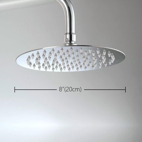 Pompe top Spray filtre Home shower Spray chauffe - eau en acier inoxydable rain shower style Big Flower bathroom Lotus pompe top Spray, rond 8 pouces environ 20cm une pièce (1/3)
