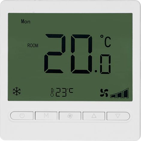 Intelligenter Thermostat für Gebläsekonvektoren, ABS-LCD-Bildschirm, störungsfrei, 220 V, für den Hausgebrauch