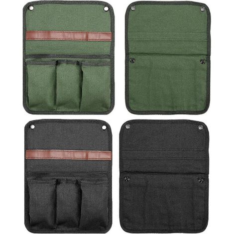 Organisateur d'accoudoirs de chaise, lot de 2 pochettes de rangement pour chaises d'extérieur pliables (1/2)